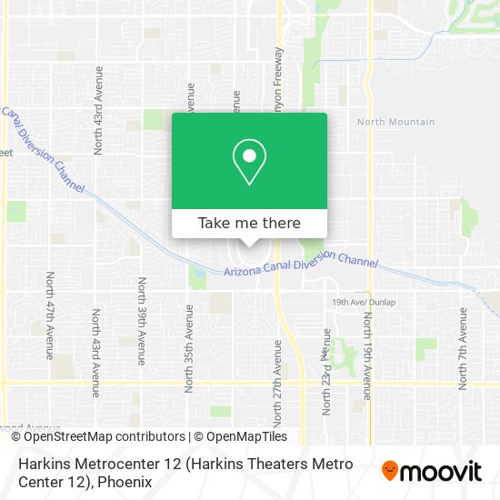 Mapa de Harkins Metrocenter 12 (Harkins Theaters Metro Center 12)