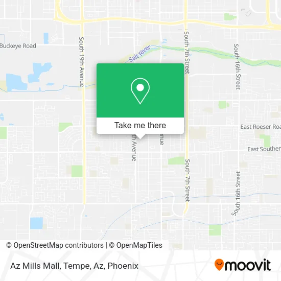 Az Mills Mall, Tempe, Az map