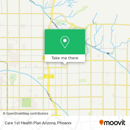 Mapa de Care 1st Health Plan Arizona