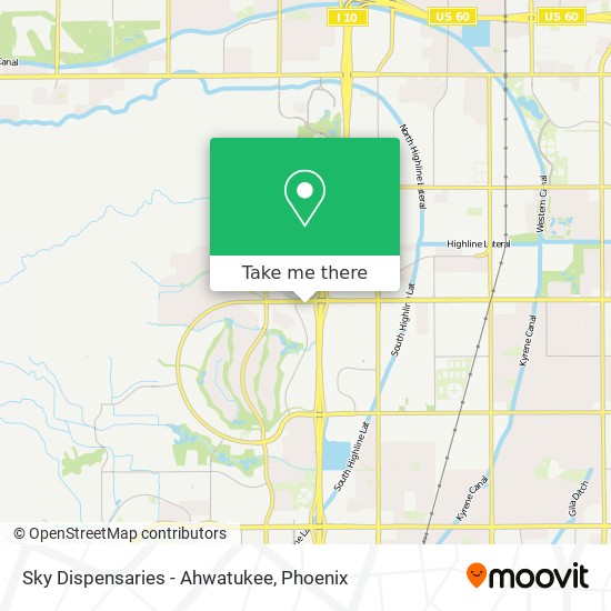 Sky Dispensaries - Ahwatukee map