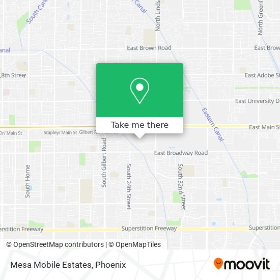 Mesa Mobile Estates map