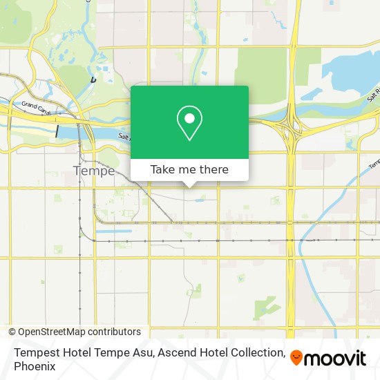 Mapa de Tempest Hotel Tempe Asu, Ascend Hotel Collection