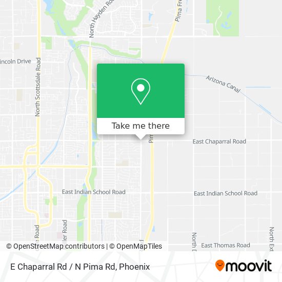 E Chaparral Rd / N Pima Rd map