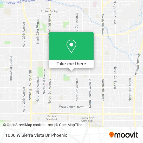1000 W Sierra Vista Dr map