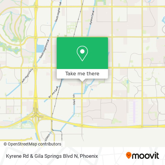 Mapa de Kyrene Rd & Gila Springs Blvd N