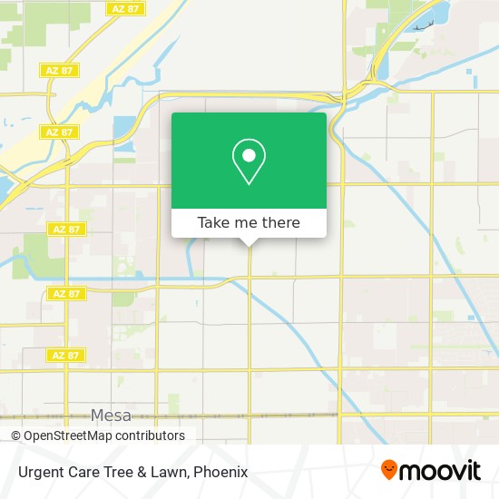 Mapa de Urgent Care Tree & Lawn
