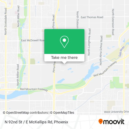N 92nd St / E McKellips Rd map