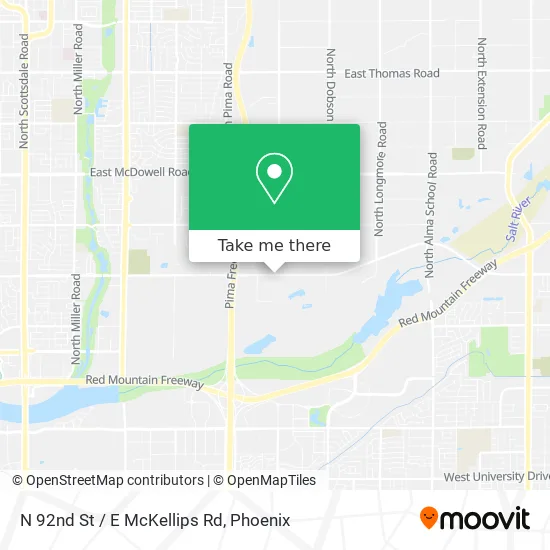 N 92nd St / E McKellips Rd map