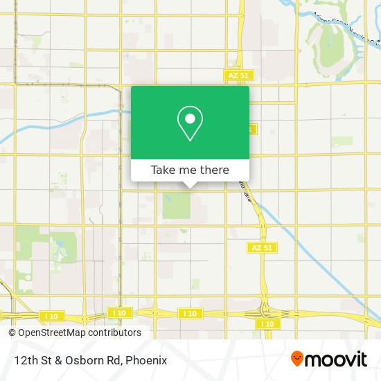 12th St & Osborn Rd map