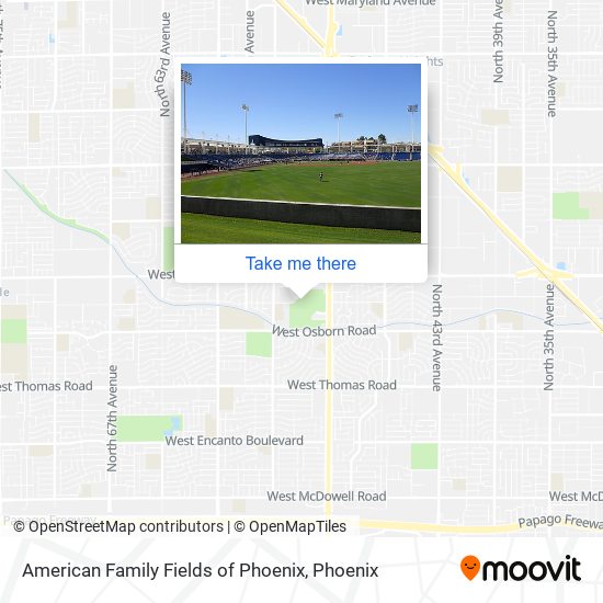 How to get to American Family Fields of Phoenix by Bus or Light Rail?