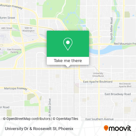 Mapa de University Dr & Roosevelt St