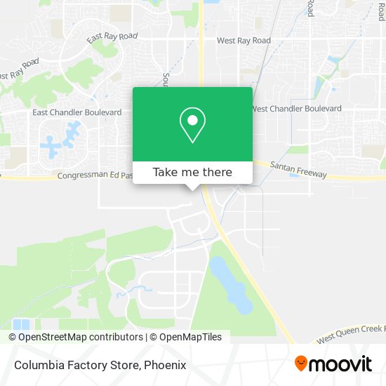 Mapa de Columbia Factory Store