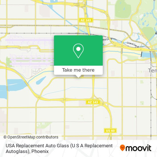 USA Replacement Auto Glass (U S A Replacement Autoglass) map