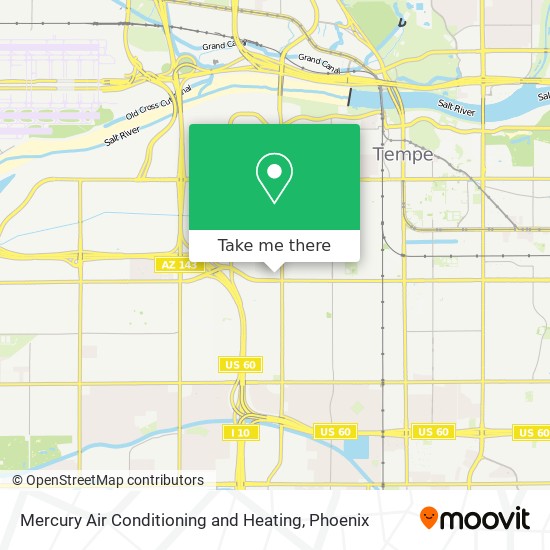 Mercury Air Conditioning and Heating map