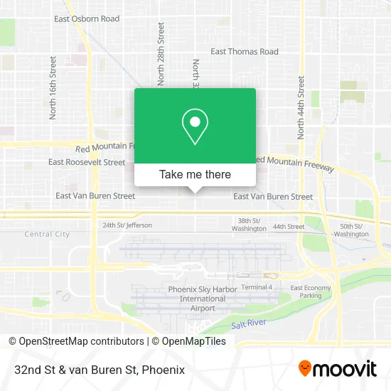32nd St & van Buren St map