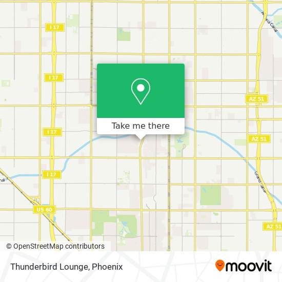 Thunderbird Lounge map
