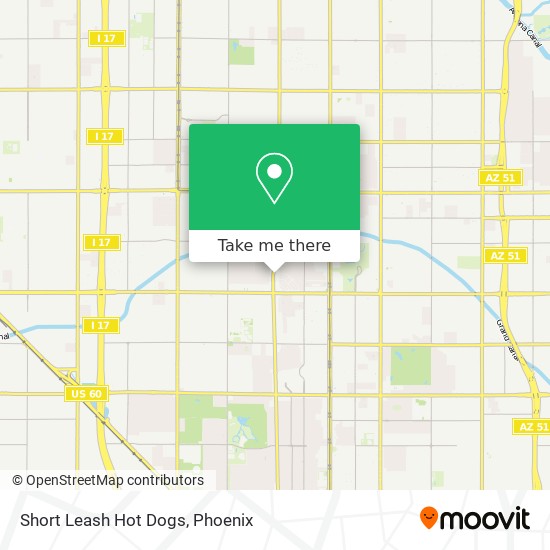 Short Leash Hot Dogs map