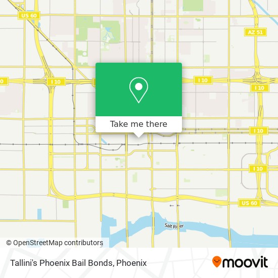 Tallini's Phoenix Bail Bonds map