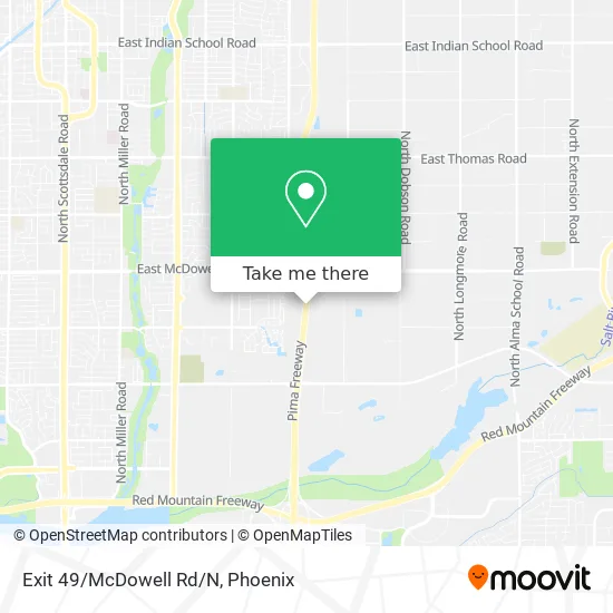 Exit 49/McDowell Rd/N map
