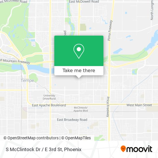S McClintock Dr / E 3rd St map