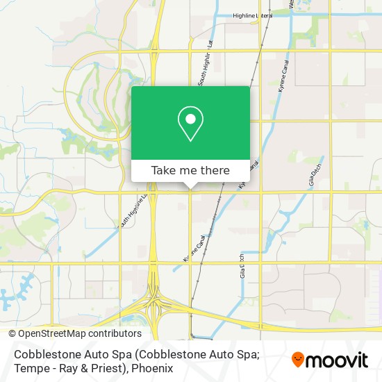 Mapa de Cobblestone Auto Spa (Cobblestone Auto Spa; Tempe - Ray & Priest)