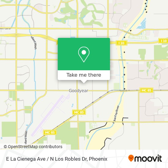 Mapa de E La Cienega Ave / N Los Robles Dr