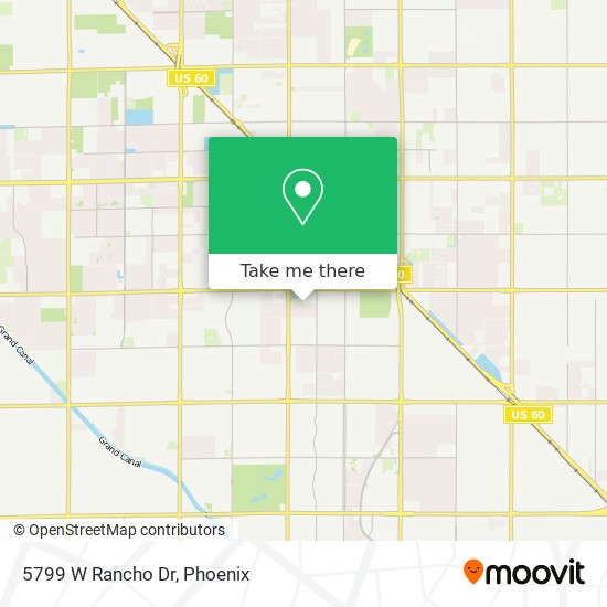 Mapa de 5799 W Rancho Dr
