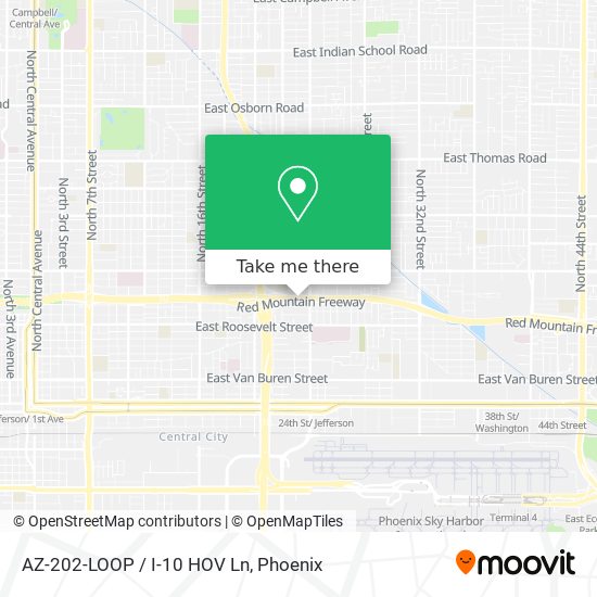 Mapa de AZ-202-LOOP / I-10 HOV Ln