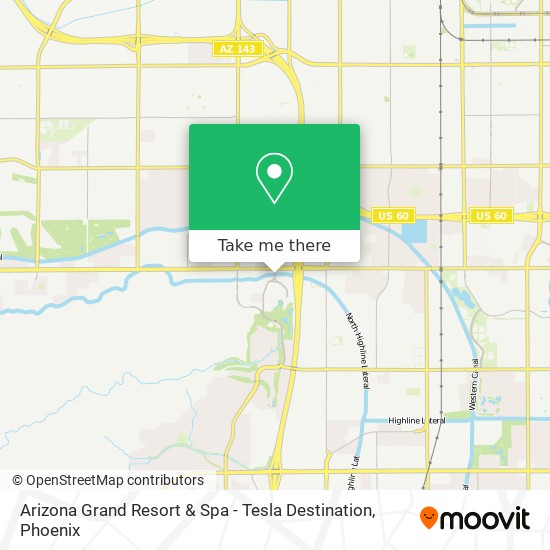 Arizona Grand Resort & Spa - Tesla Destination map