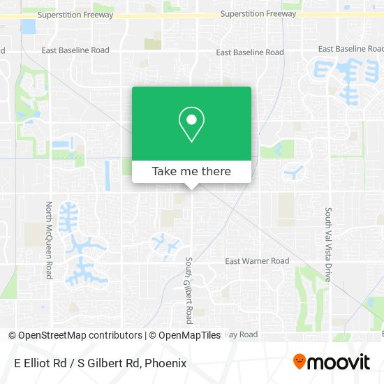 E Elliot Rd / S Gilbert Rd map