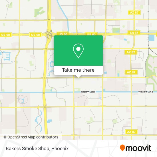 Mapa de Bakers Smoke Shop