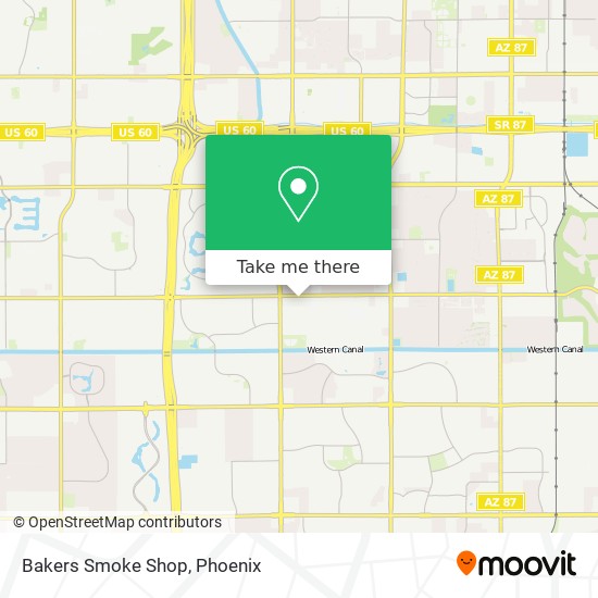 Bakers Smoke Shop map