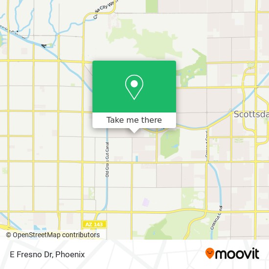 E Fresno Dr map