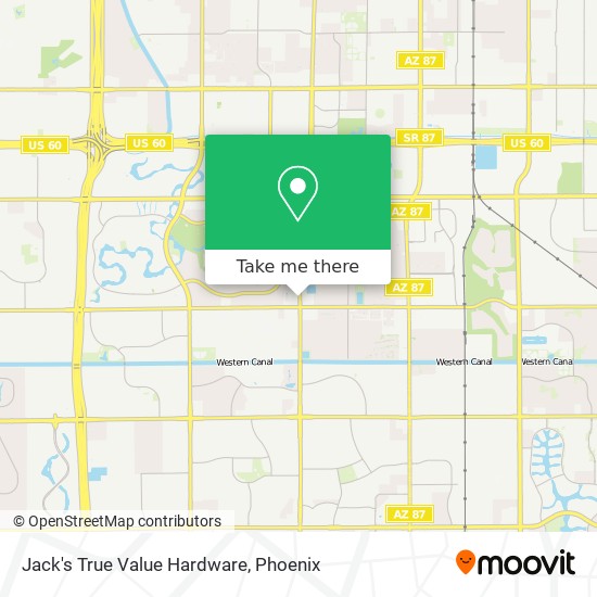 Jack's True Value Hardware map