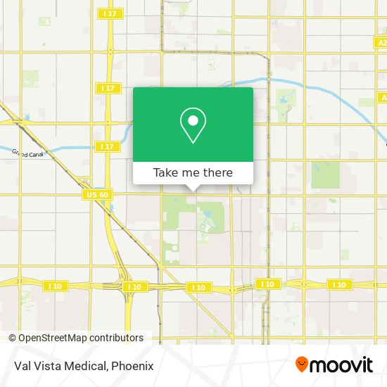 Mapa de Val Vista Medical