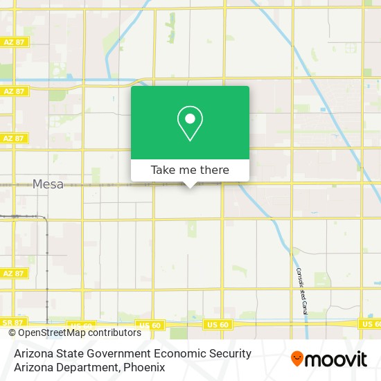 Mapa de Arizona State Government Economic Security Arizona Department