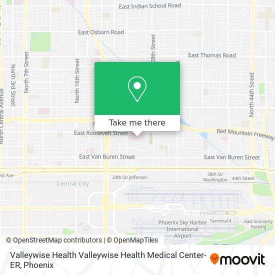 Valleywise Health Valleywise Health Medical Center-ER map