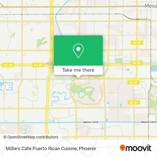 Mapa de Millie's Cafe Puerto Rican Cuisine