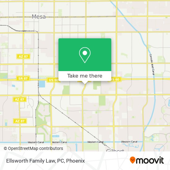 Mapa de Ellsworth Family Law, PC