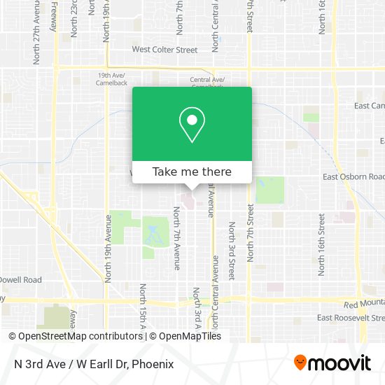 Mapa de N 3rd Ave / W Earll Dr