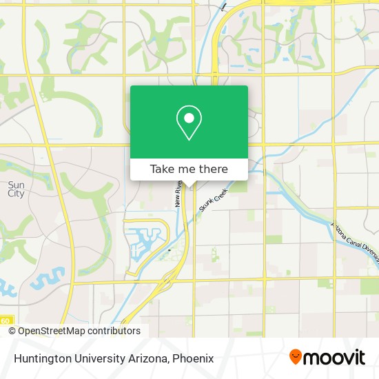 Huntington University Arizona map