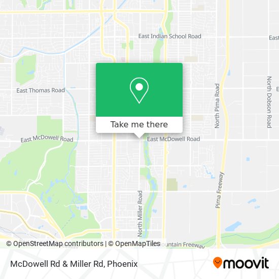 McDowell Rd & Miller Rd map