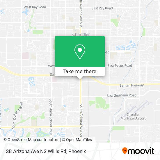 Mapa de SB Arizona Ave NS Willis Rd