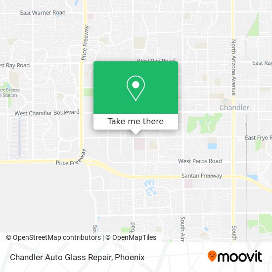 Chandler Auto Glass Repair map