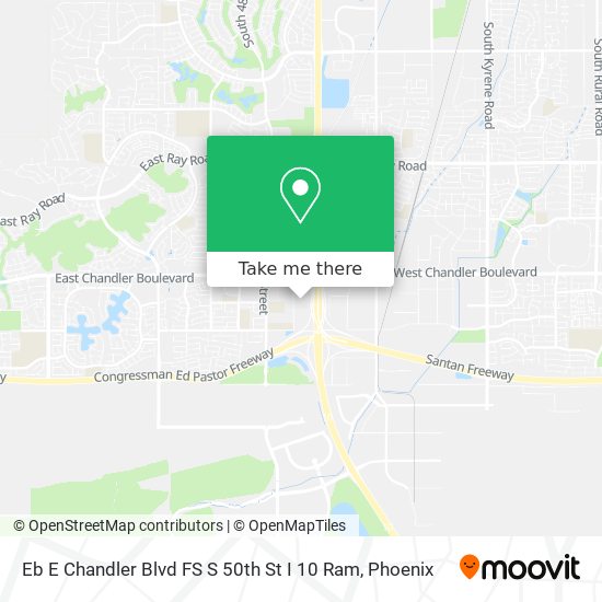 Mapa de Eb E Chandler Blvd FS S 50th St I 10 Ram