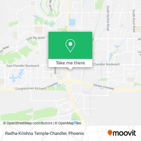 Radha-Krishna Temple-Chandler map