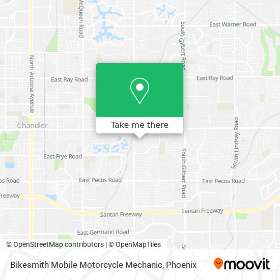 Bikesmith Mobile Motorcycle Mechanic map