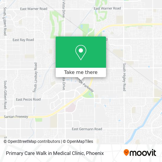 Mapa de Primary Care Walk in Medical Clinic