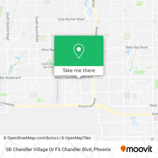 SB Chandler Village Dr FS Chandler Blvd map