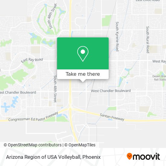 Arizona Region of USA Volleyball map
